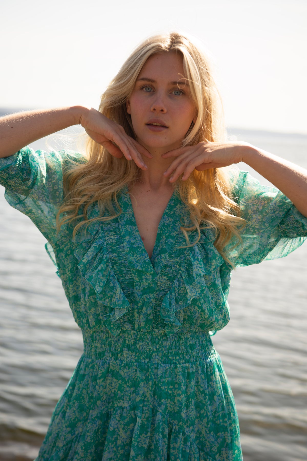 Frøya Long Dress - Azur