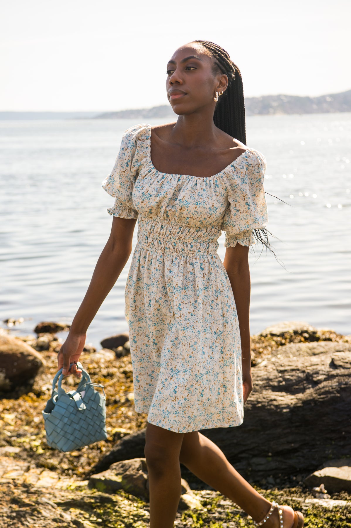 Veslemøy Linen Dress - Sky Blue