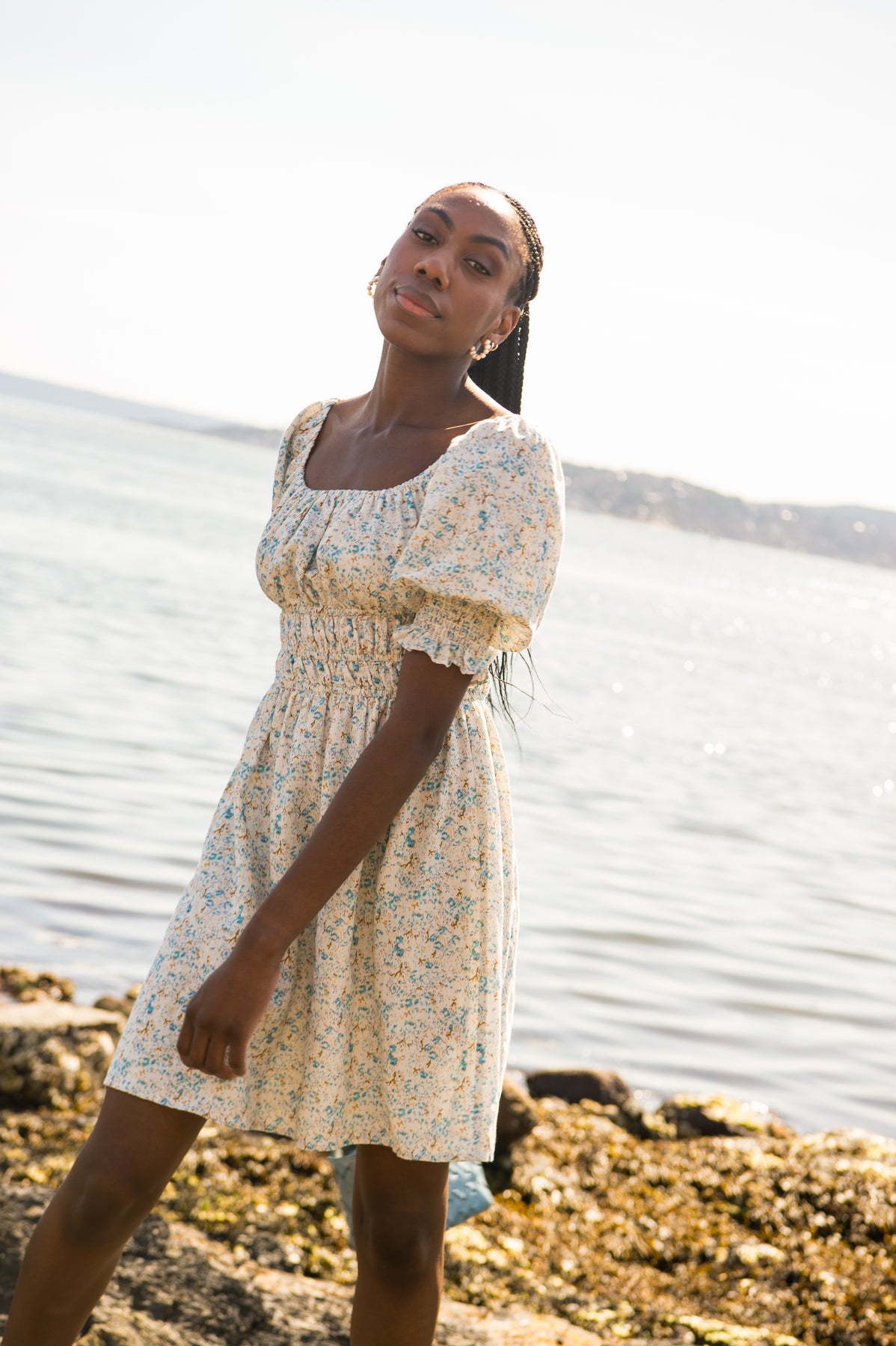 Veslemøy Linen Dress - Sky Blue