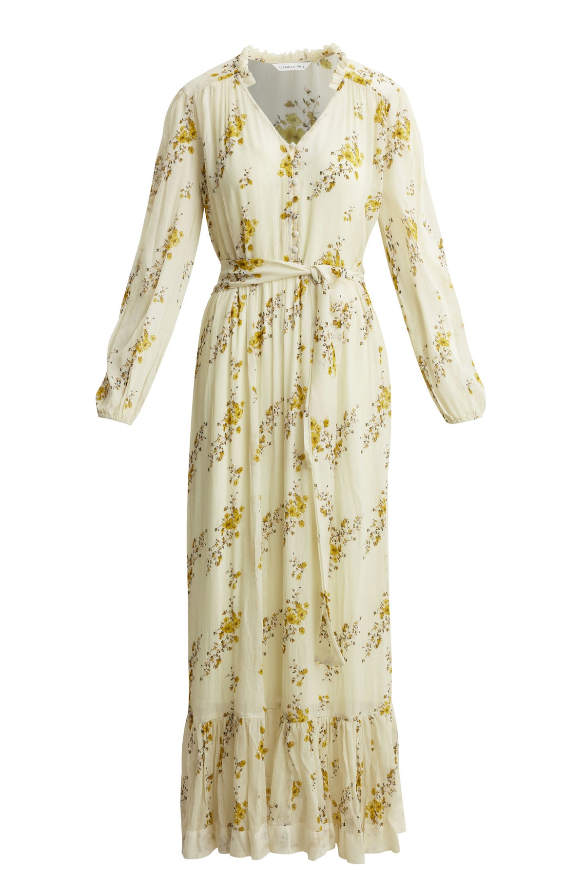 Atina Dress - Yellow Ornament