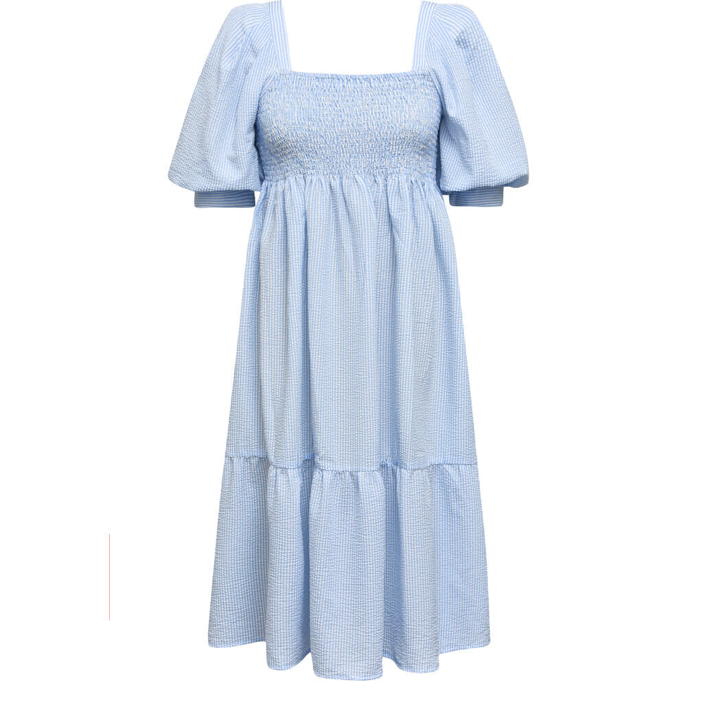 Cheri Stripe Dress - Blue/White
