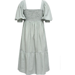 Cheri Stripe Dress - Green/White
