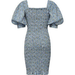Rikka Dress - Light Blue Flower