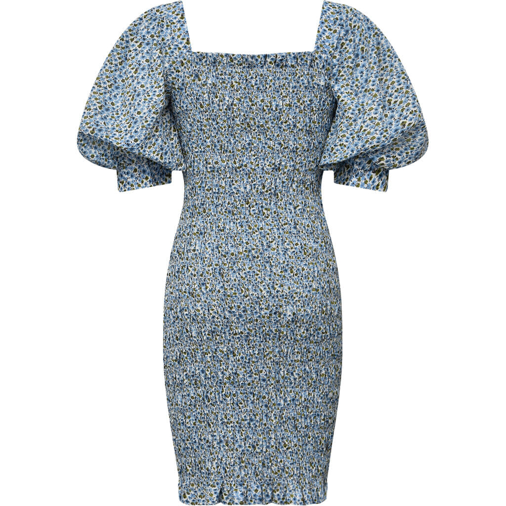 Rikka Dress - Light Blue Flower
