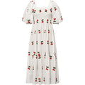 Cheri Fruit Dress - White With Cherry