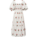 Cheri Fruit Dress - White With Cherry