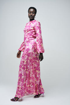 Ava Calanques Long Dress - Rose De Calanques