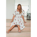 Cheri Fruit Dress - White With Cherry