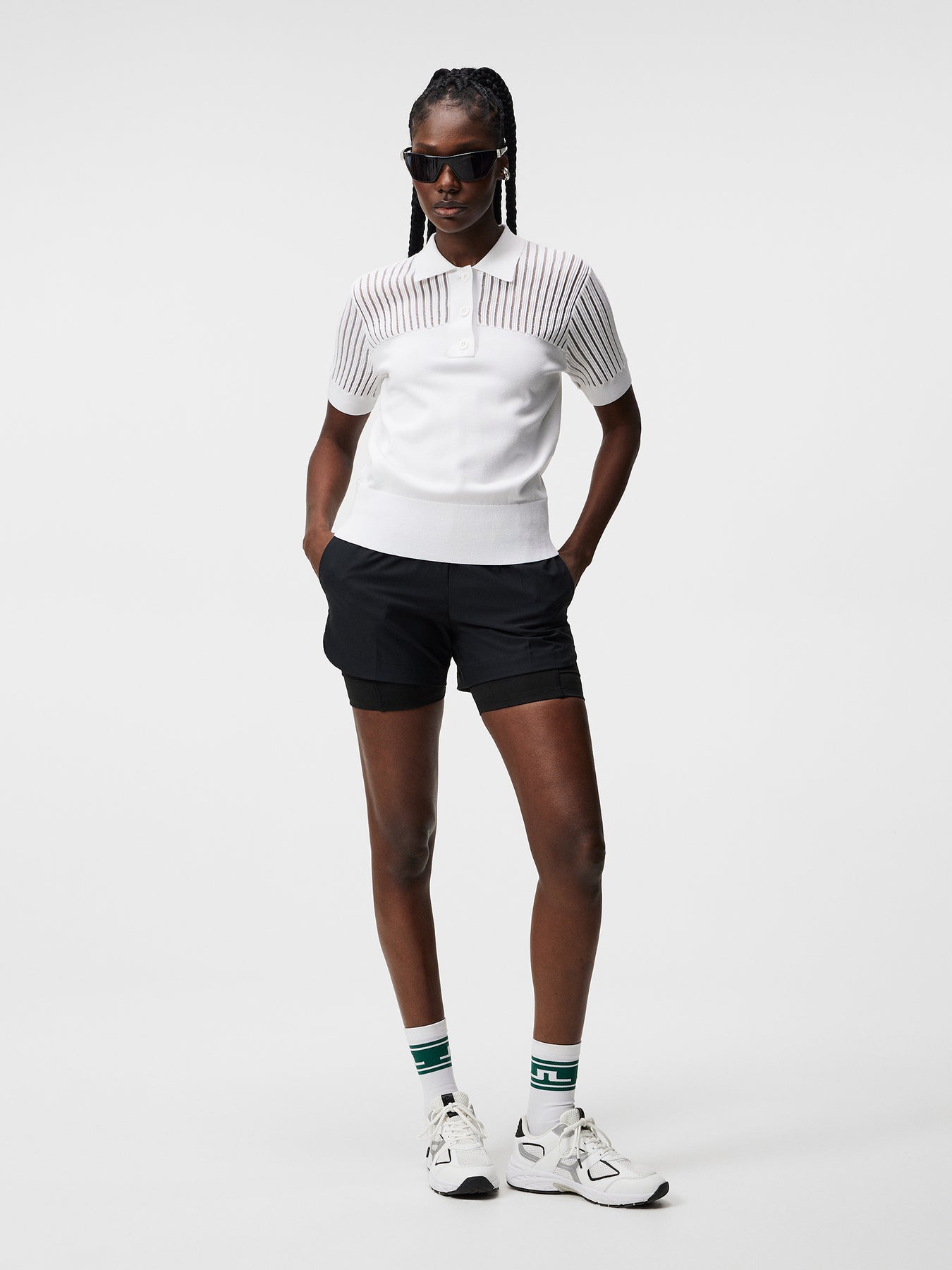 Zeta Knitted Polo Shirt - White
