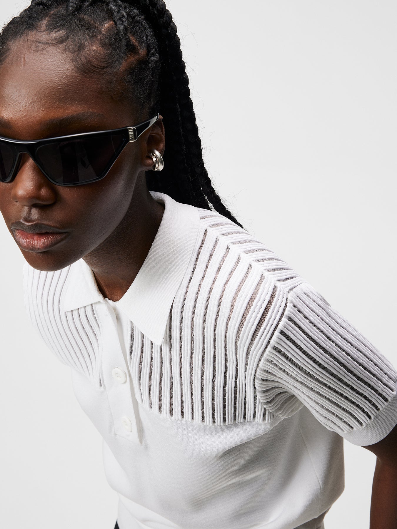 Zeta Knitted Polo Shirt - White