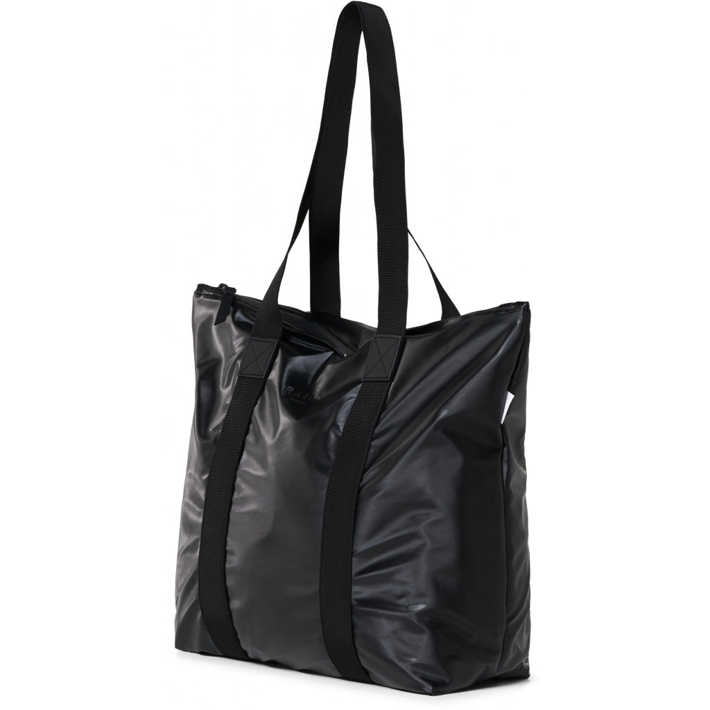 Tote Bag Rush - Shiny Black - Rains - Tilbehør - VILLOID.no