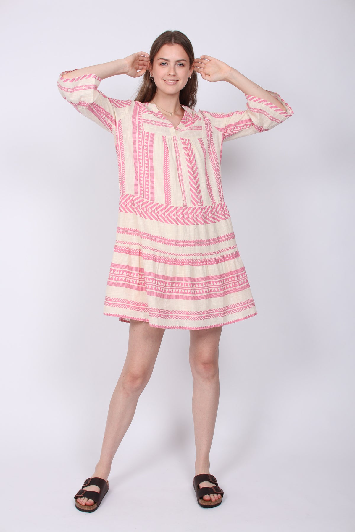 Gunvor Aztec Dress - Pink - Neo Noir - Kjoler - VILLOID.no