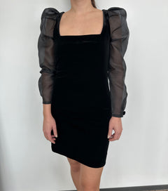 Alberte Velour Dress - Black