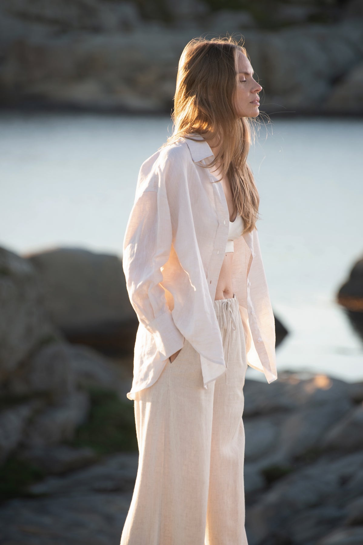 Allen Linen Solid - Beige