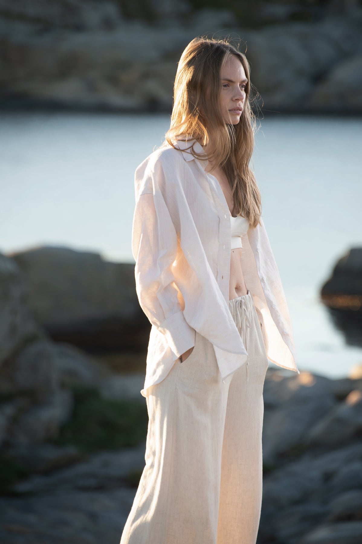 Allen Linen Solid - Beige