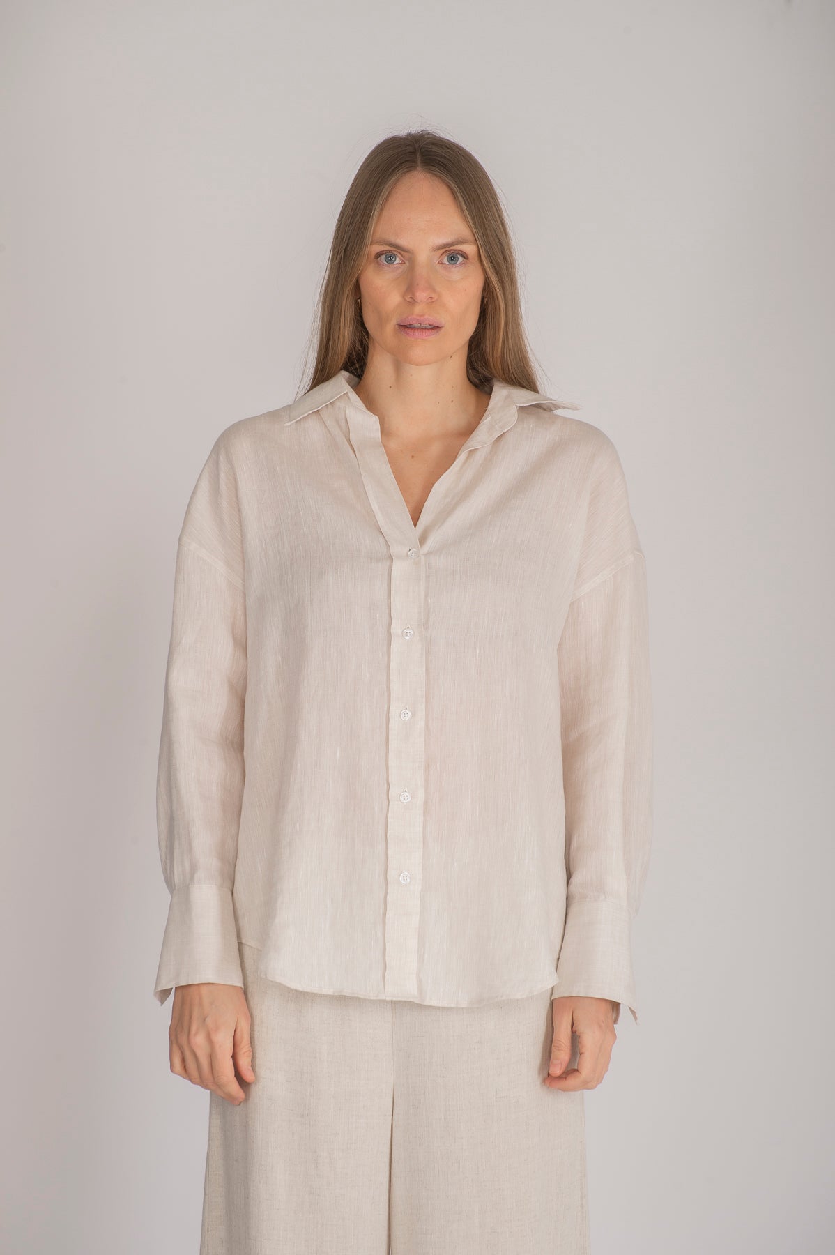 Allen Linen Solid - Beige