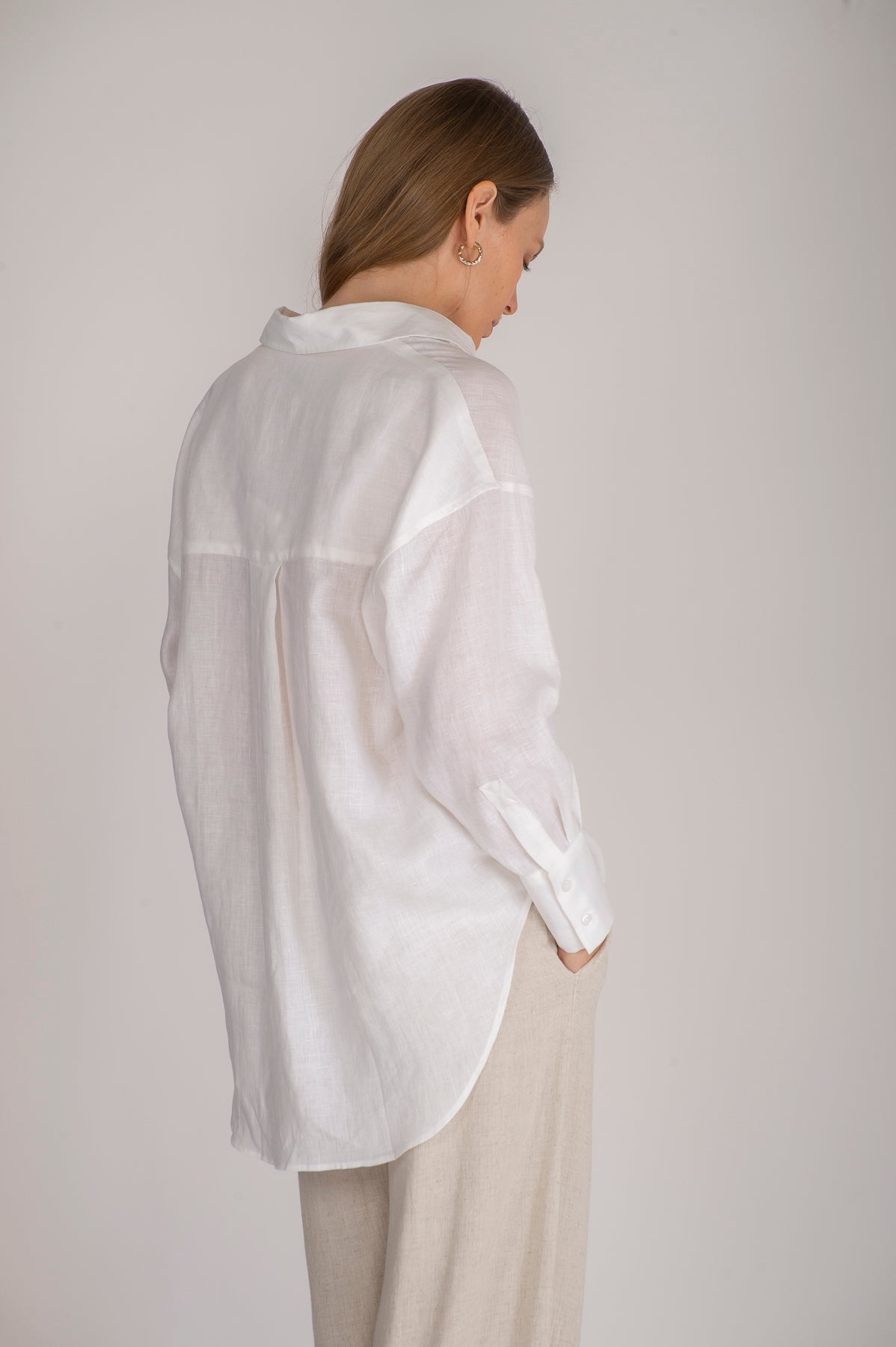 Allen Linen Solid - White