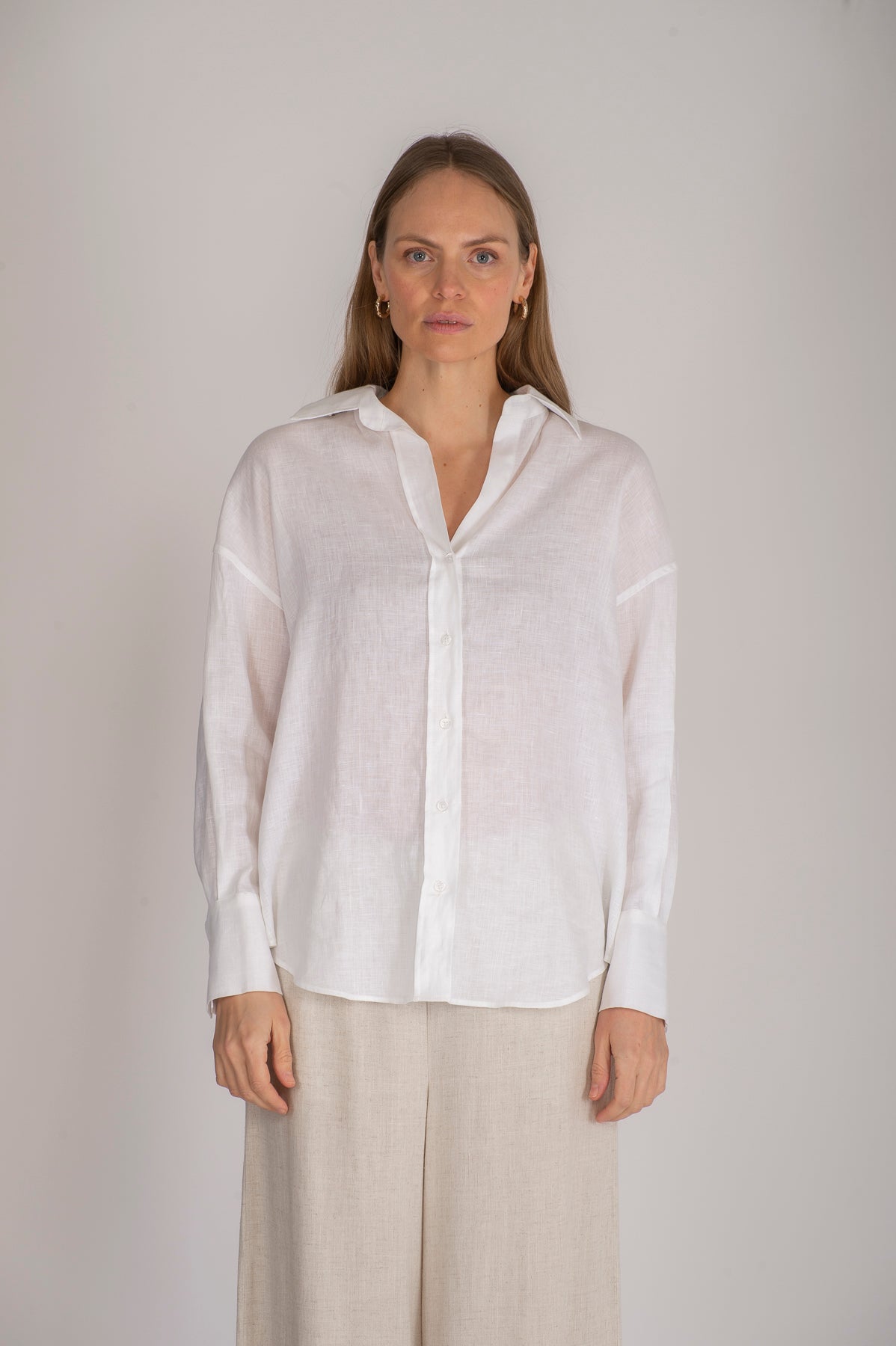 Allen Linen Solid - White