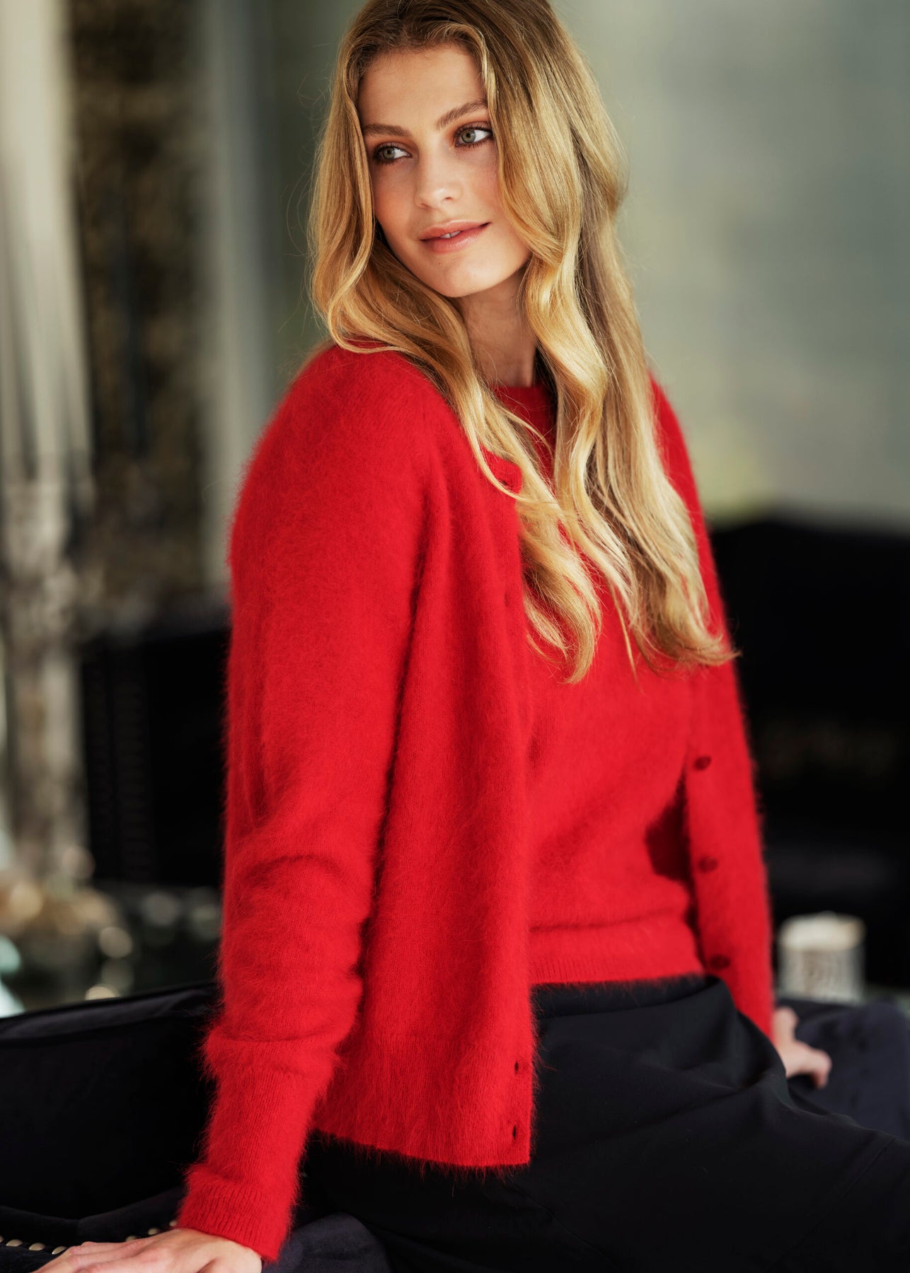 Eva Cardigan - Röd