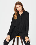 Blair Polysilk Shirt - Black - Moss Copenhagen - Bluser & Skjorter - VILLOID.no