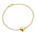 Bruised Heart Bracelet - Gold Plated