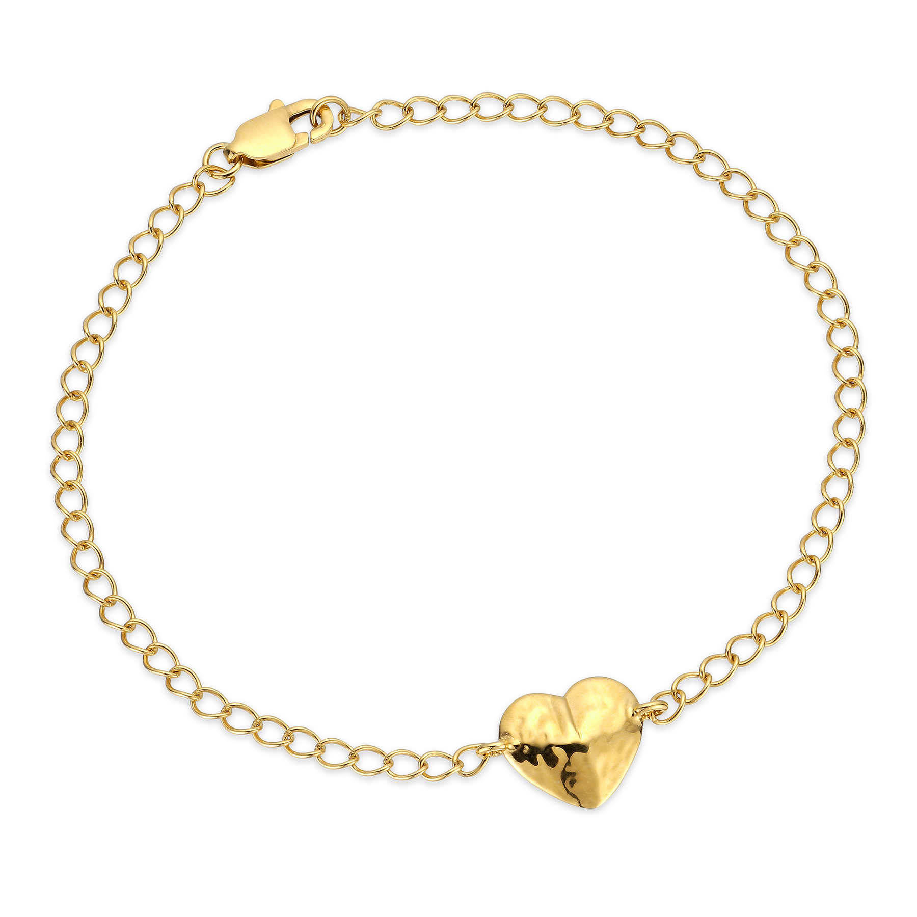 Bruised Heart Bracelet - Gold Plated