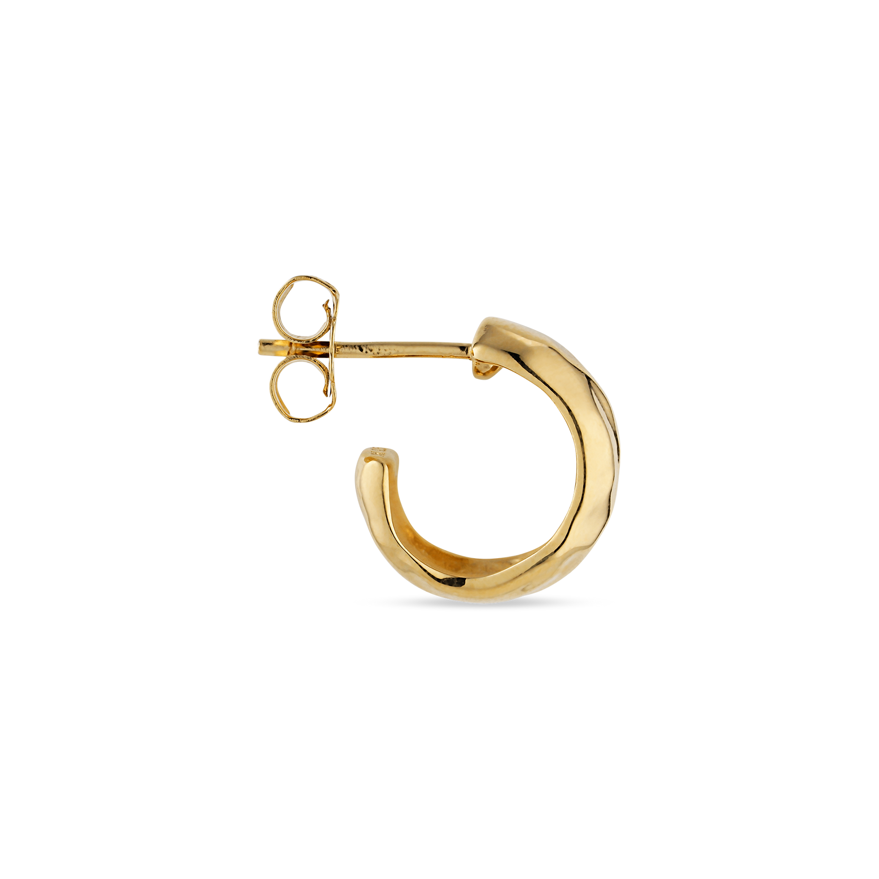 Bruised Heart Hoop - Gold Plated