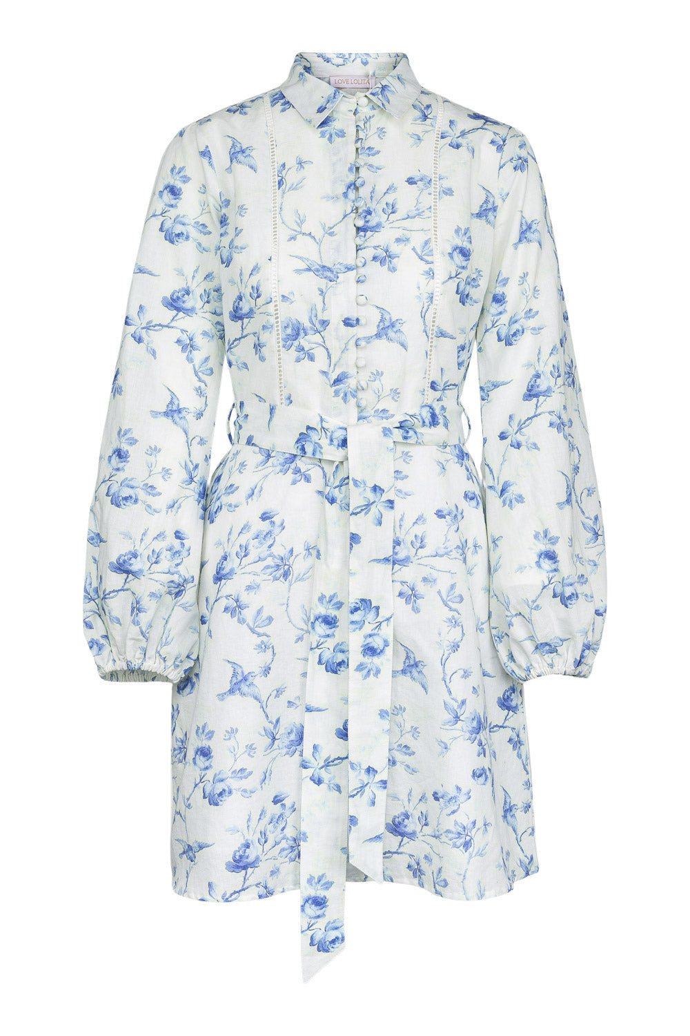 Berta Dress - Blue Flower Garden