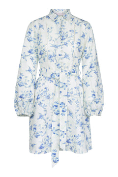 Berta Dress - Blue Flower Garden