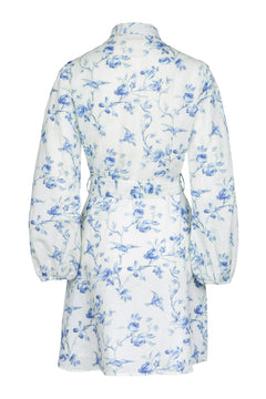 Berta Dress - Blue Flower Garden