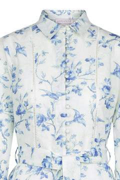 Berta Dress - Blue Flower Garden