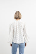 Karro Blouse - White Flower Lace
