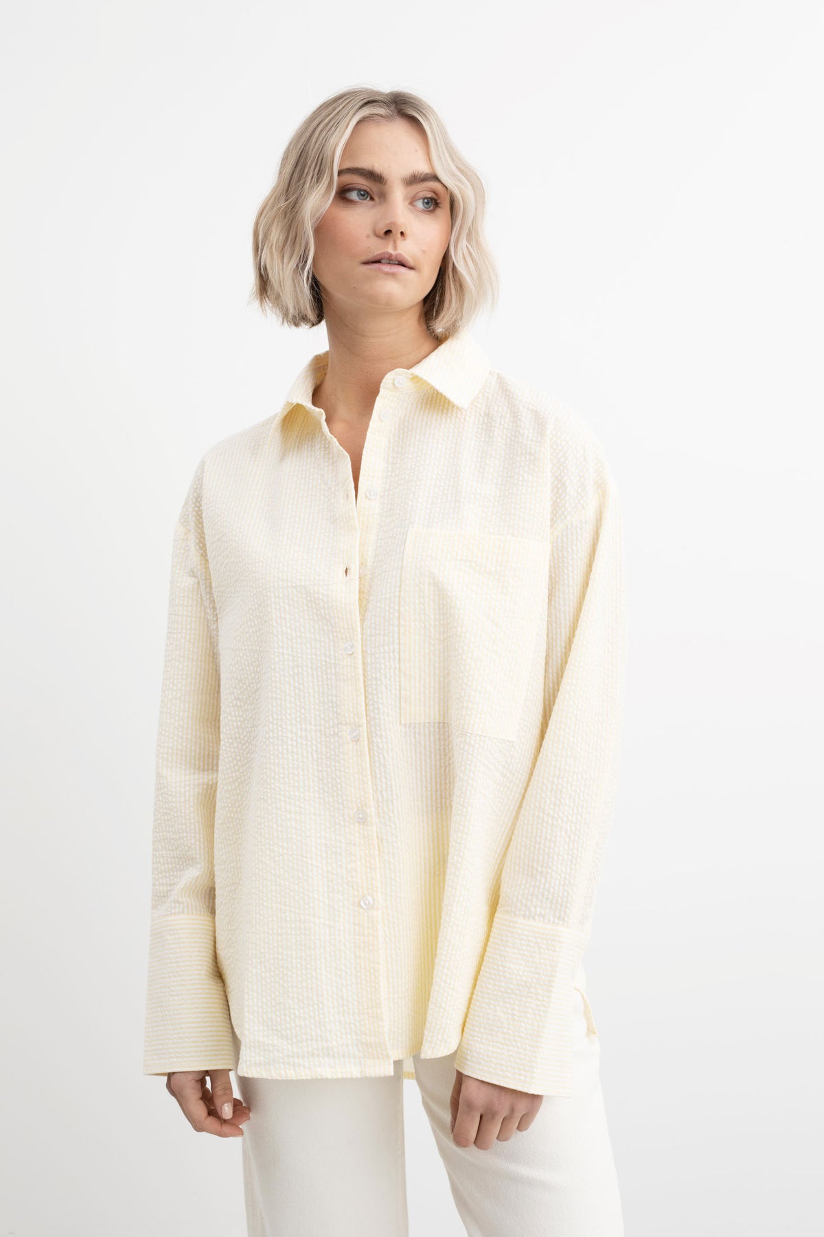 Bibi Crepe Shirt - Soft Yellow
