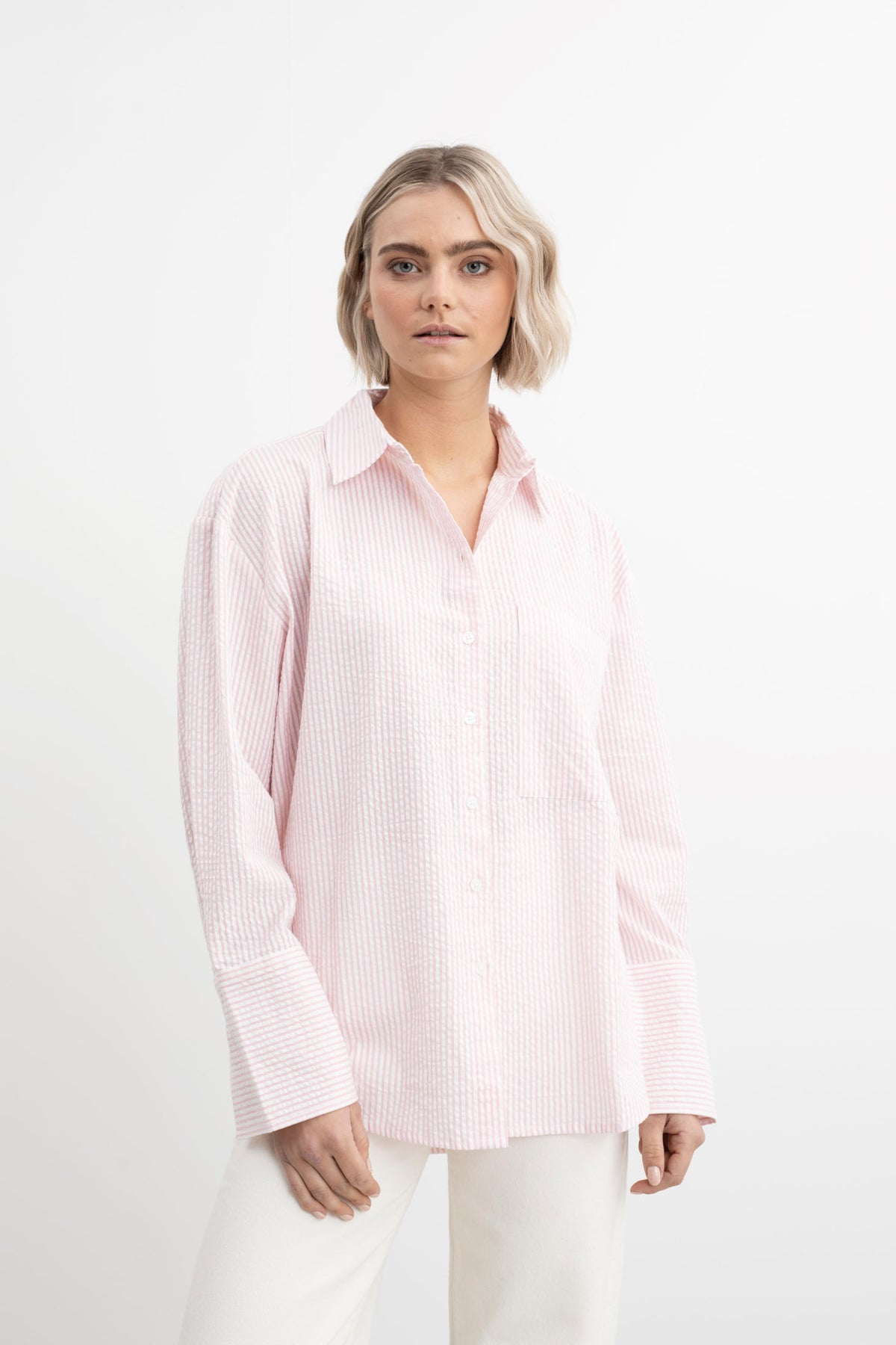 Bibi Crepe Shirt - Soft Pink