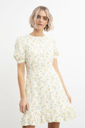 Venice Dress - Yellow Lily Flower