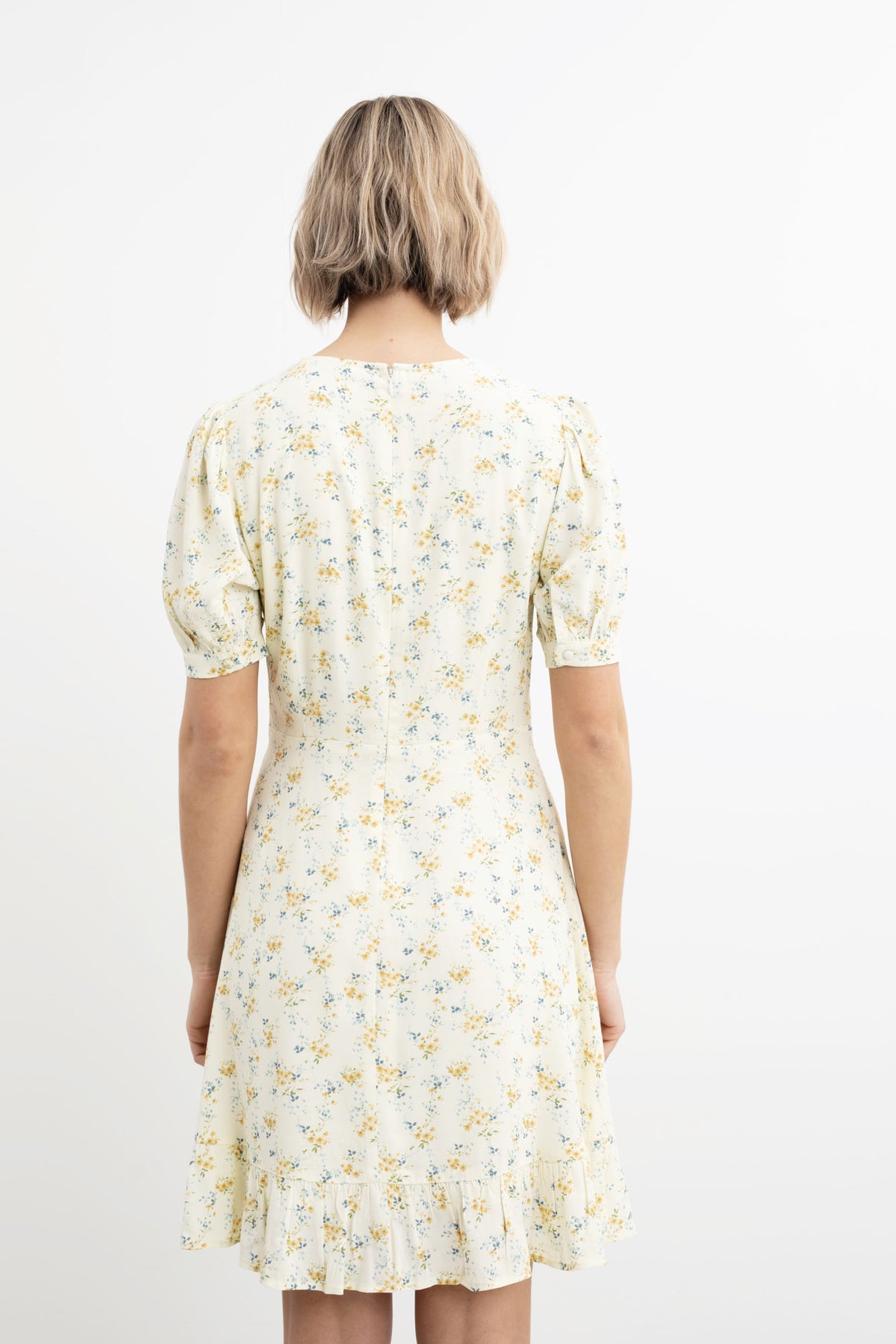 Venice Dress - Yellow Lily Flower