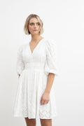 Como Lace Dress - White