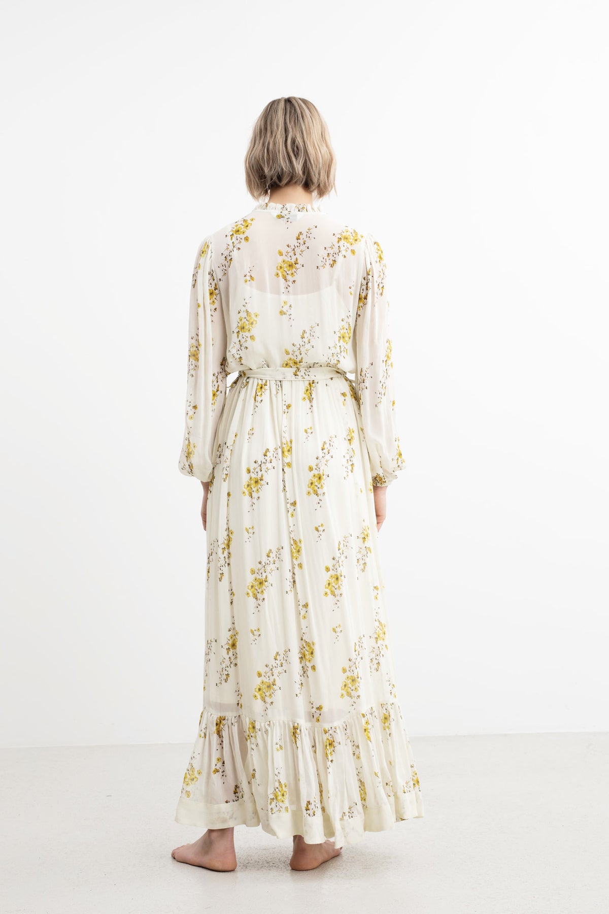 Atina Dress - Yellow Ornament