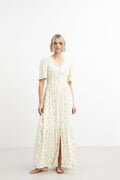 Sia Dress - Yellow Lily Flower