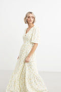 Sia Dress - Yellow Lily Flower