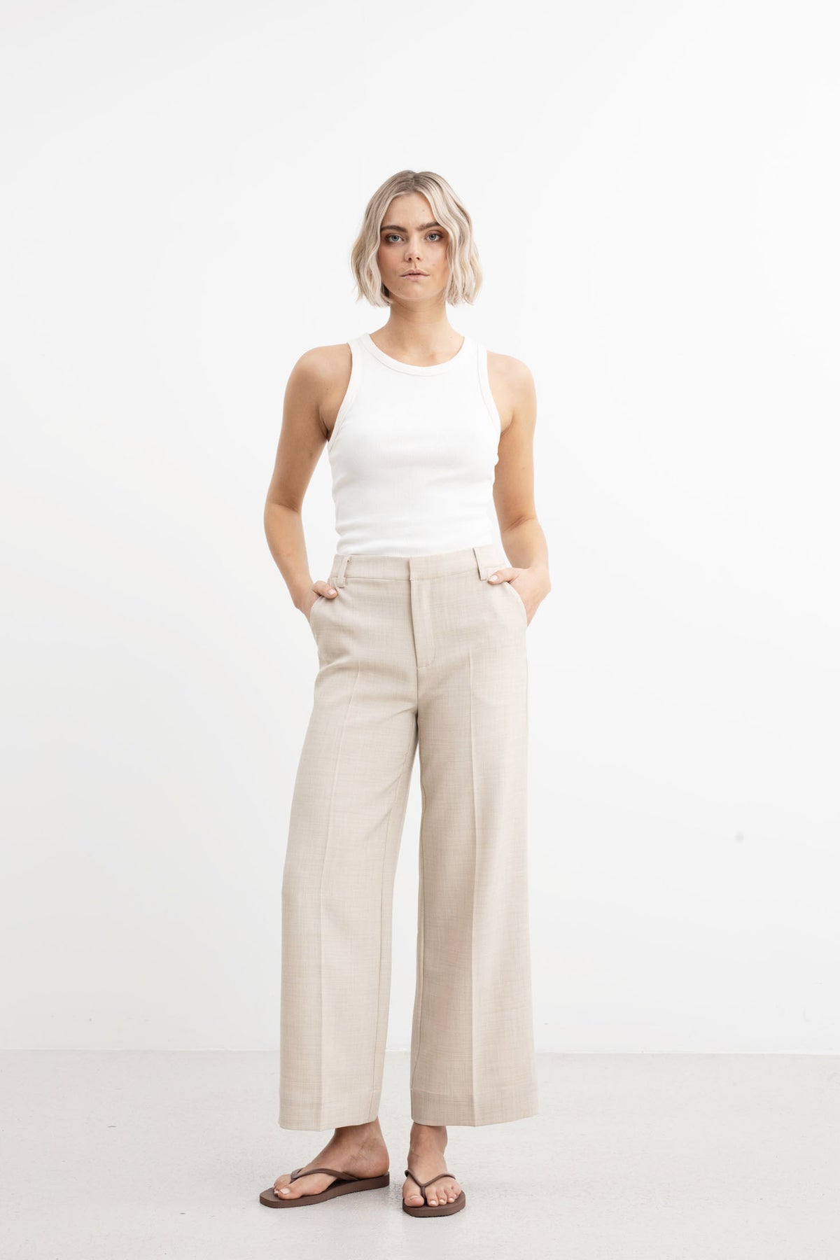 Caroline Trouser - Sand Melange
