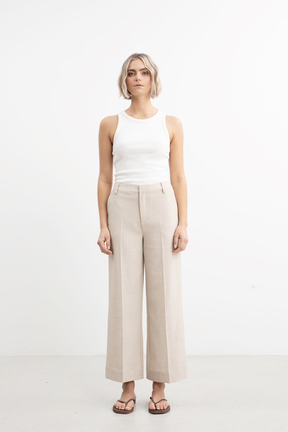 Caroline Trouser - Sand Melange