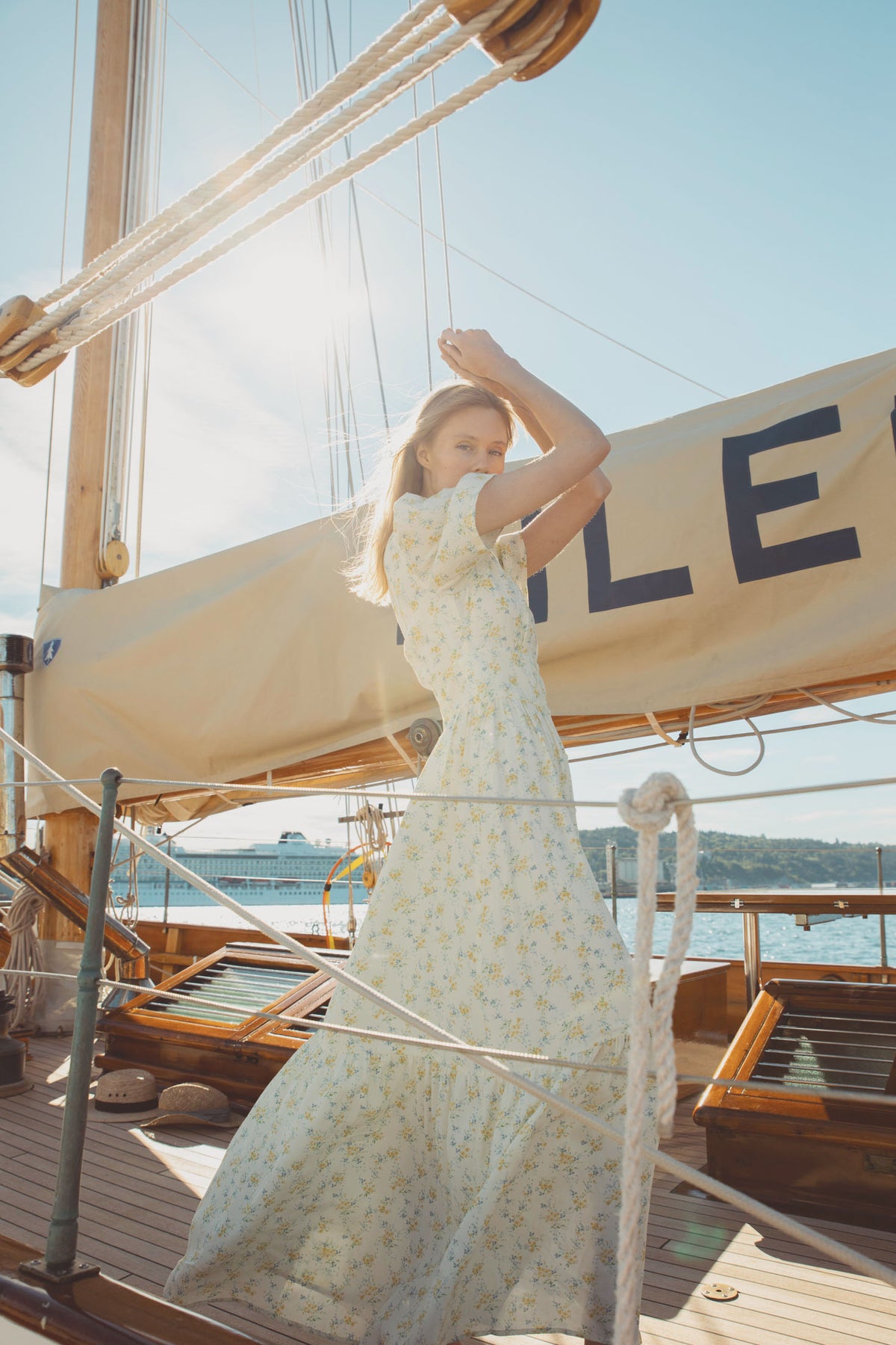 Sia Dress - Yellow Lily Flower