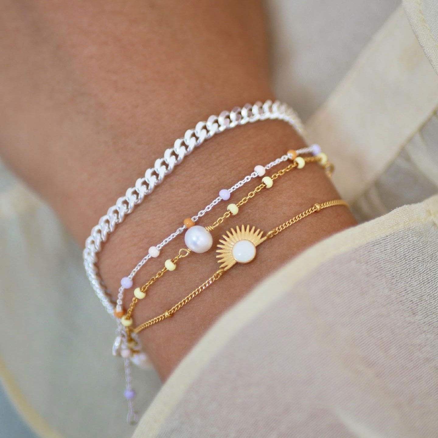 Lola Perlita Bracelet - Lemone/Pearl