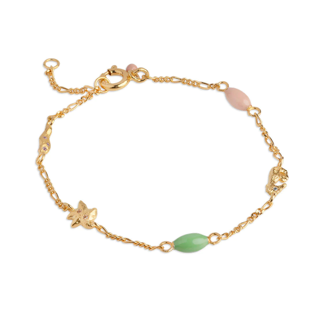 Oceania Bracelet - Dusty Green/Light Peach