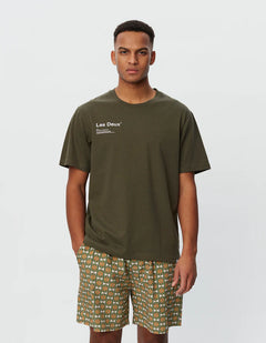 Brody T-Shirt - Olive Night/White