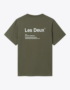 Brody T-Shirt - Olive Night/White