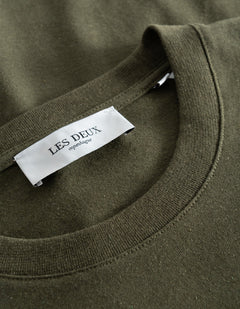 Brody T-Shirt - Olive Night/White