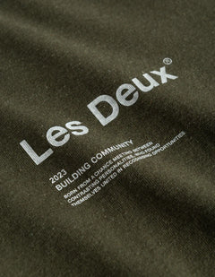 Brody T-Shirt - Olive Night/White