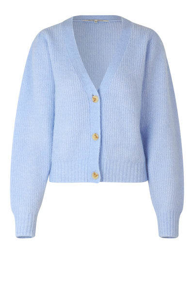 Brooky Knit New Puff Cardigan - Brunnera Blue